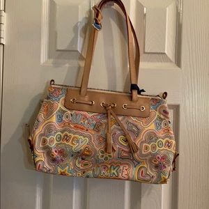 Tasseled multi colored Dooney and Bourke handbag